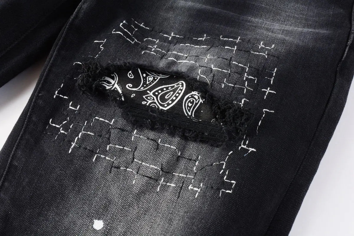Purple Brand Jeans Black Bandanna - SECOND SOURCE