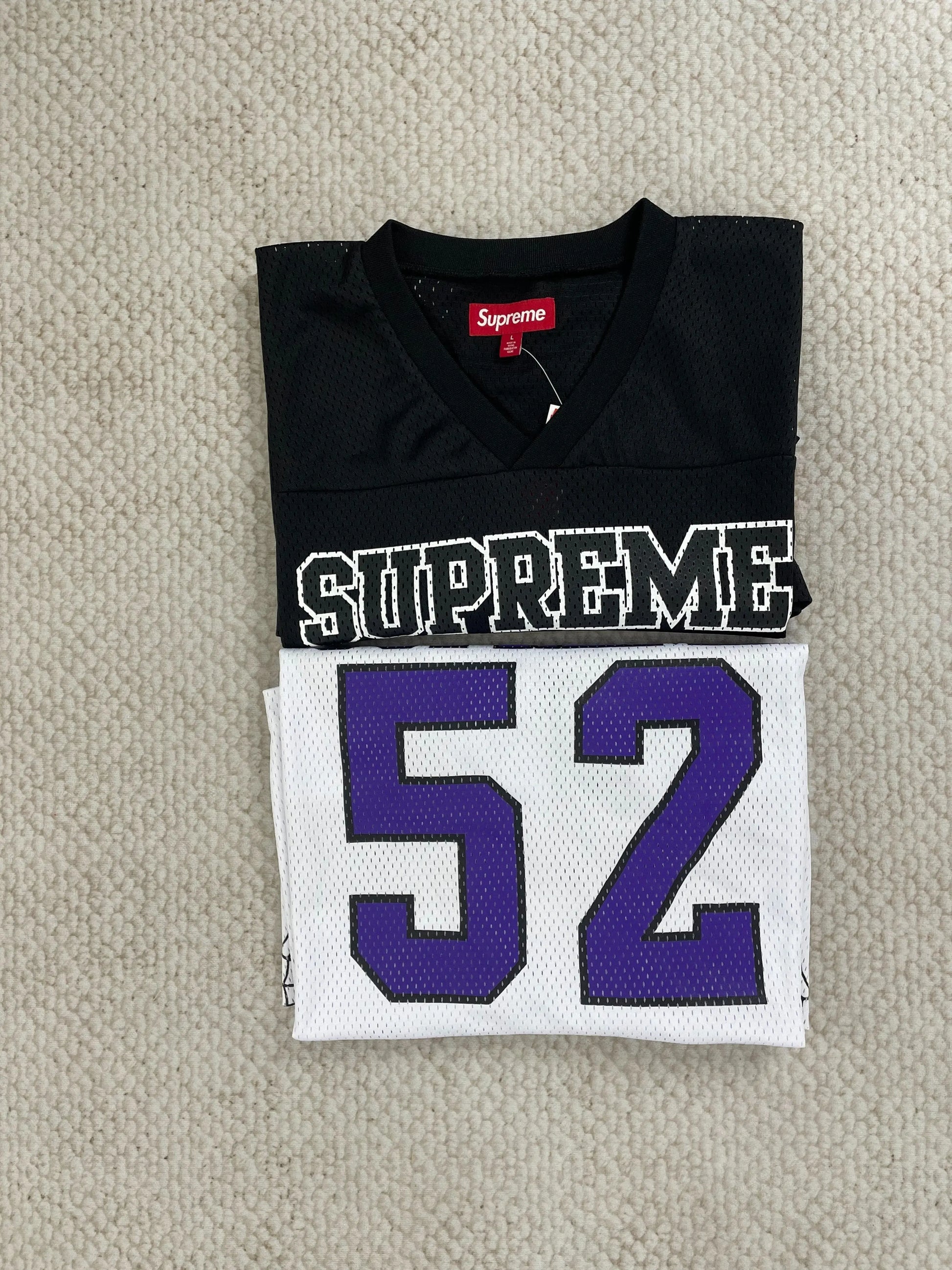 Supreme Spiderweb Black Football Jersey SECOND SOURCE