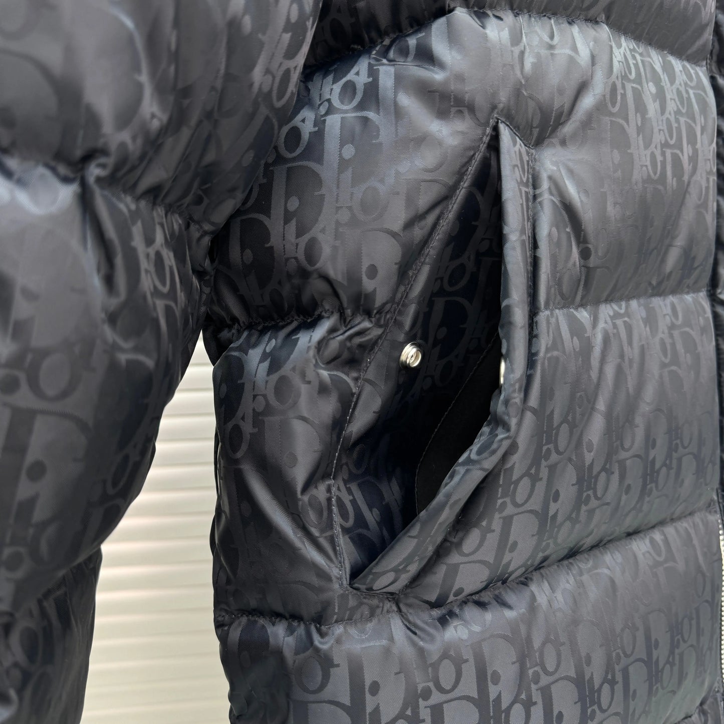 Dior Oblique Monogram Puffer In Navy SECOND SOURCE