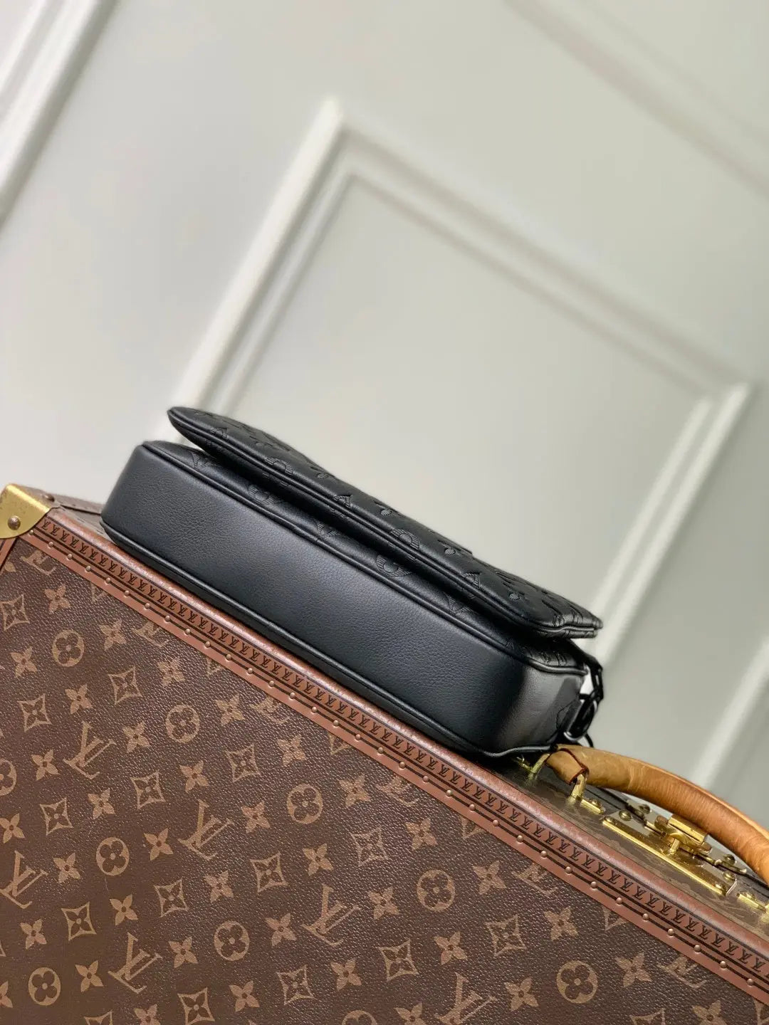 Trio Messenger Bag - Monogram Shadow Leather Black Louis Vuitton