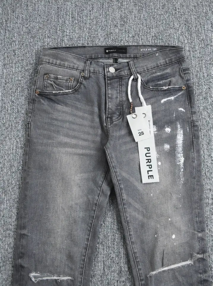 Purple Brand Jeans Grey White Splatter - SECOND SOURCE