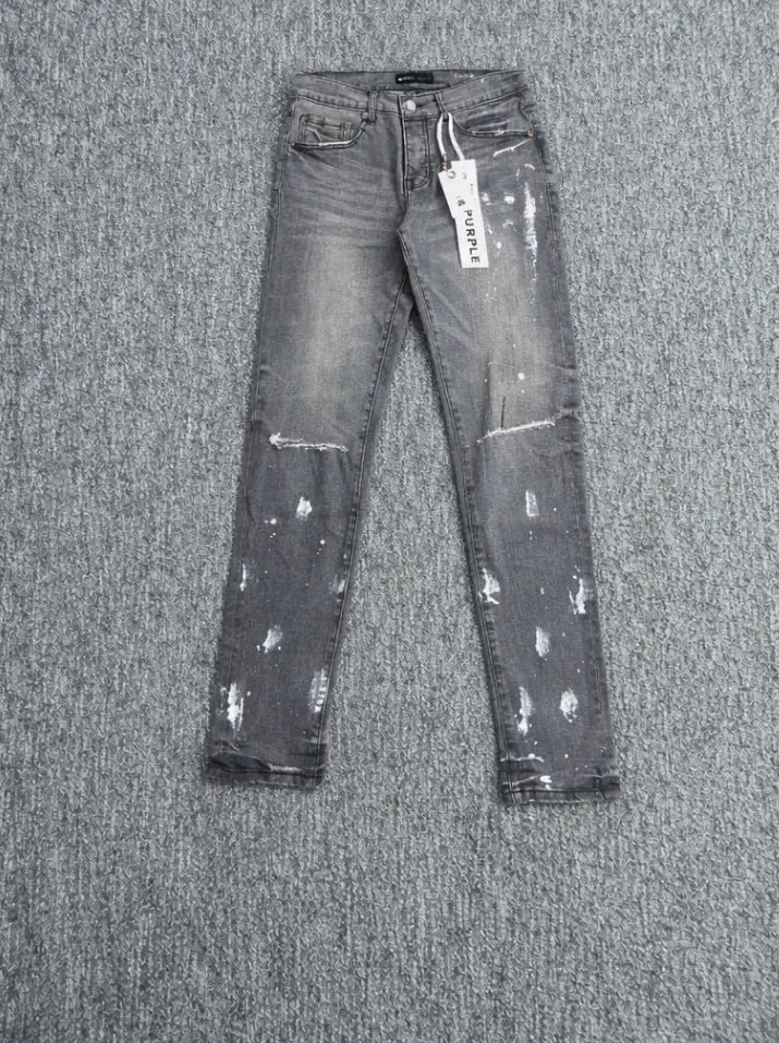Purple Brand Jeans Grey White Splatter - SECOND SOURCE