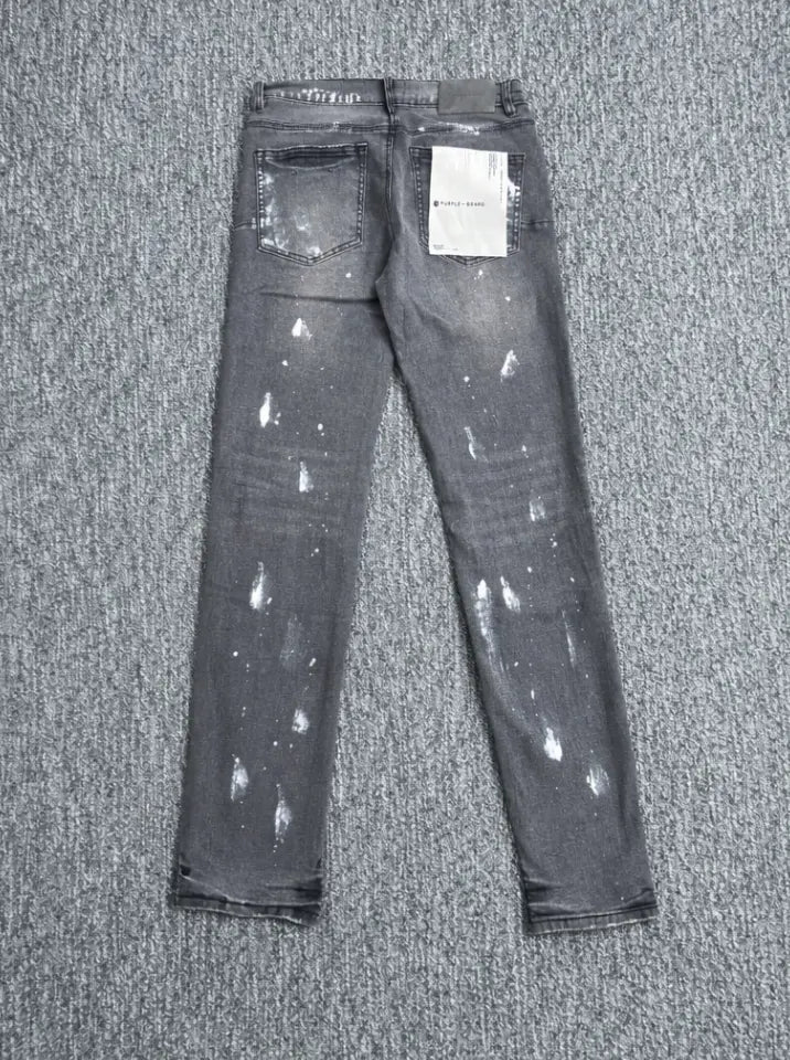 Purple Brand Jeans Grey White Splatter - SECOND SOURCE