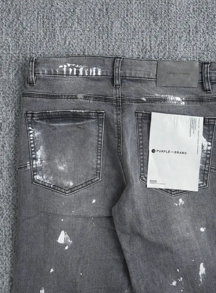 Purple Brand Jeans Grey White Splatter - SECOND SOURCE