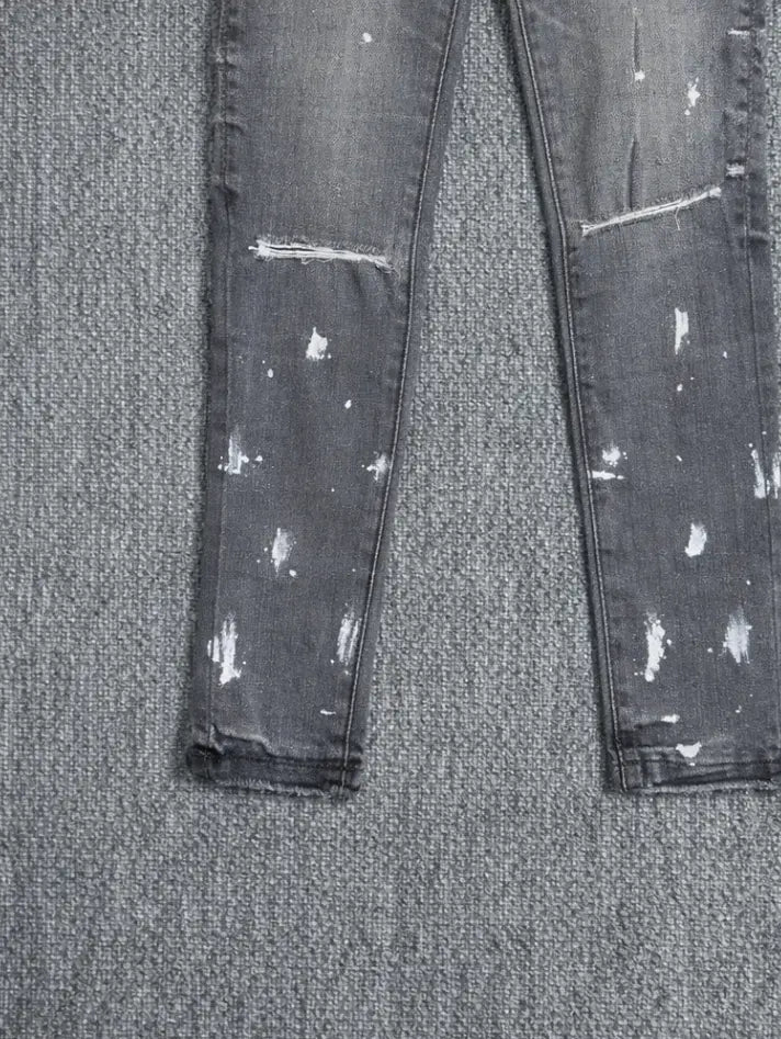 Purple Brand Jeans Grey White Splatter - SECOND SOURCE