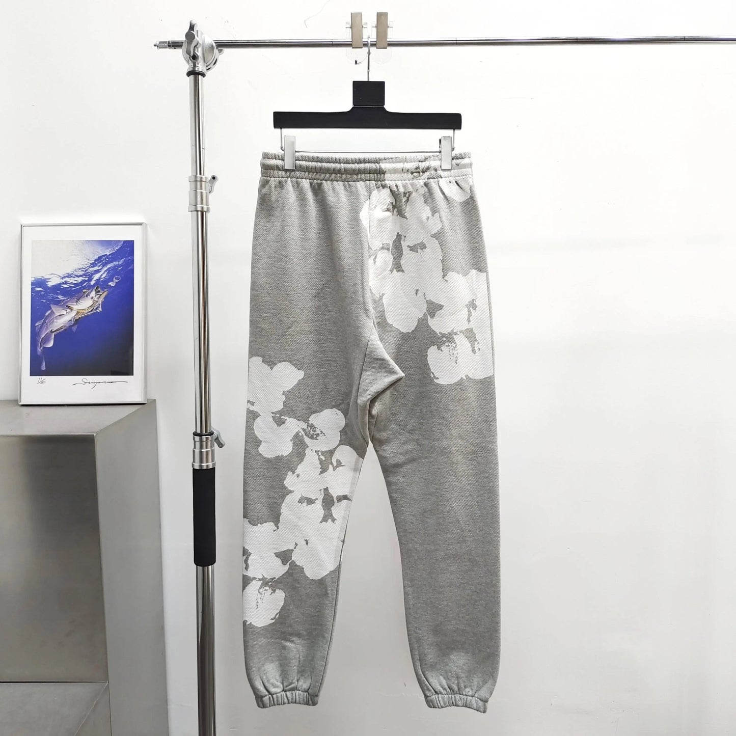 Denim Tears Bottoms Hoodie Grey SECOND SOURCE