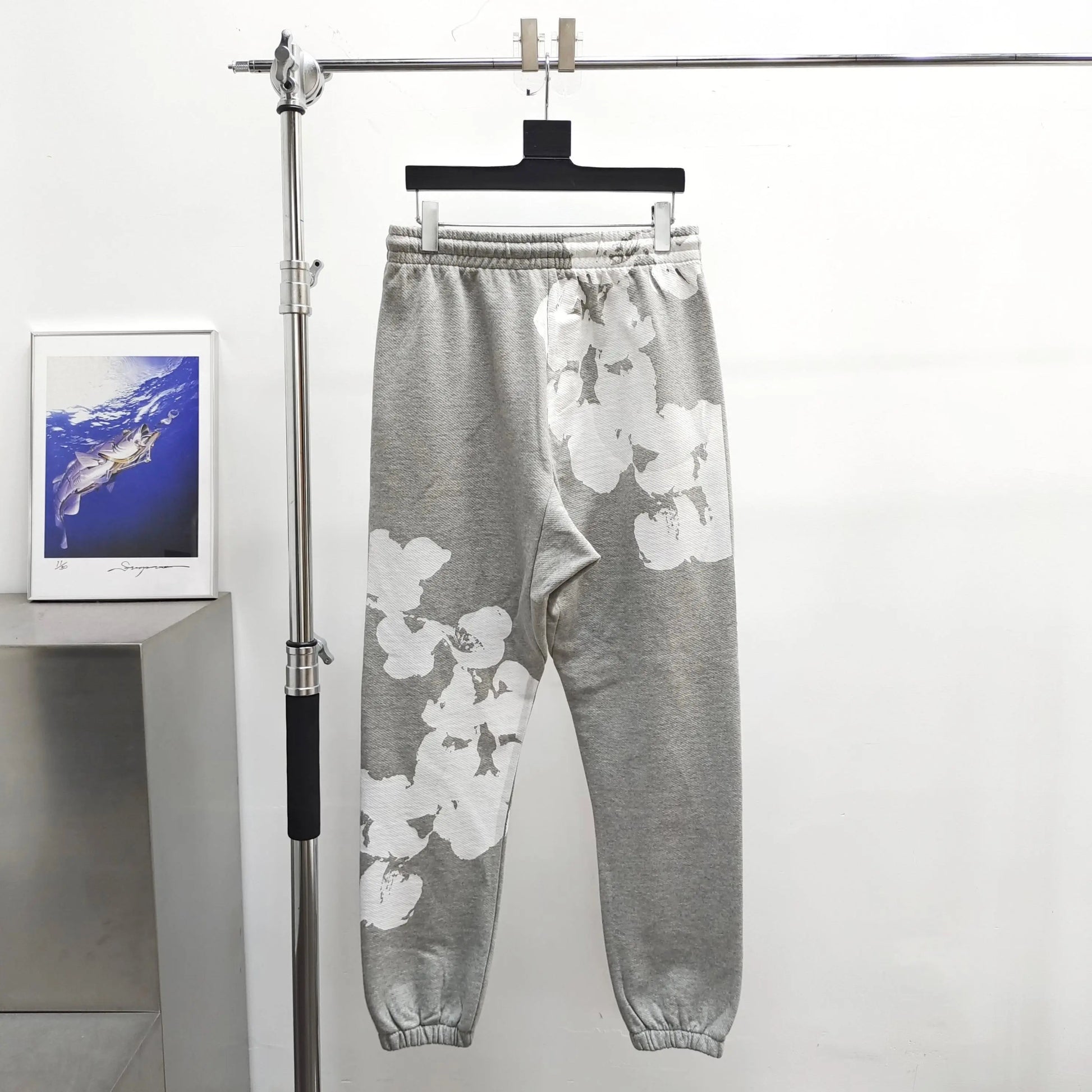 Denim Tears Bottoms Hoodie Grey SECOND SOURCE