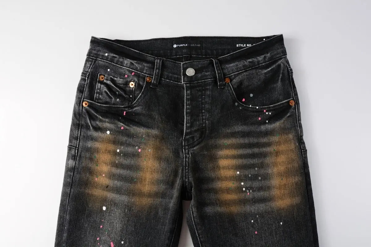 Purple Brand Jeans Black Orange Spray - SECOND SOURCE