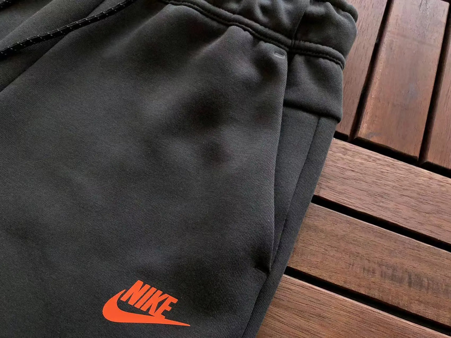 Nike Tech Fleece Dark Smoke Grey Orange - SECOND SOURCE