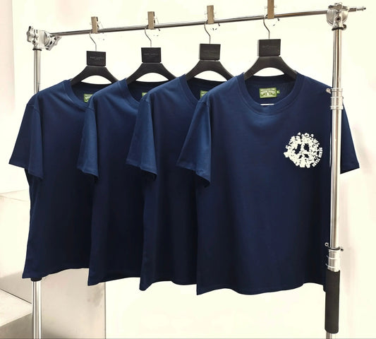 Denim Tears Wreath T-Shirt Navy SECOND SOURCE
