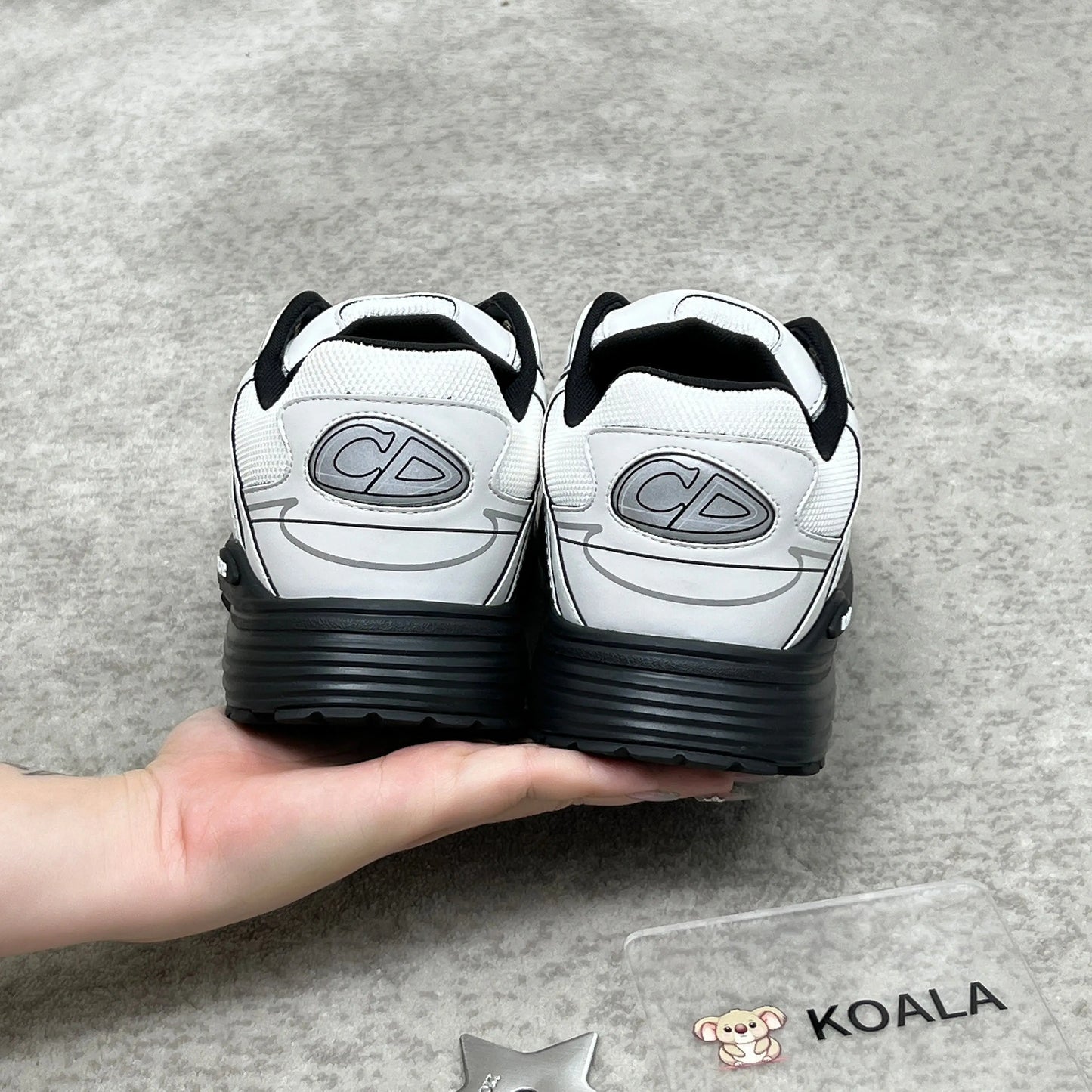 Dior B30 Countdown Sneaker in White/Black SECOND SOURCE