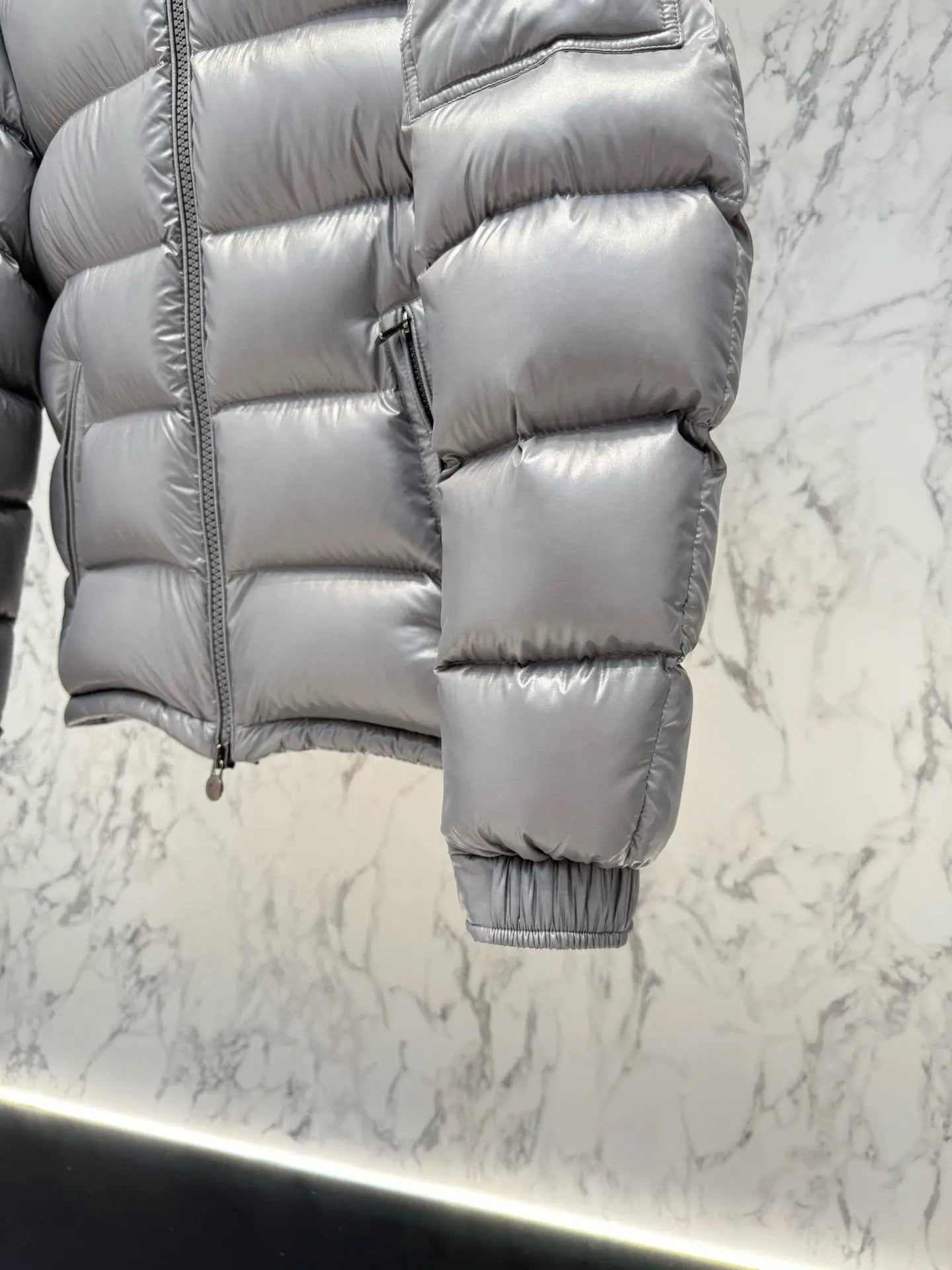 Moncler Maya Silver and Maroon - SECOND SOURCE