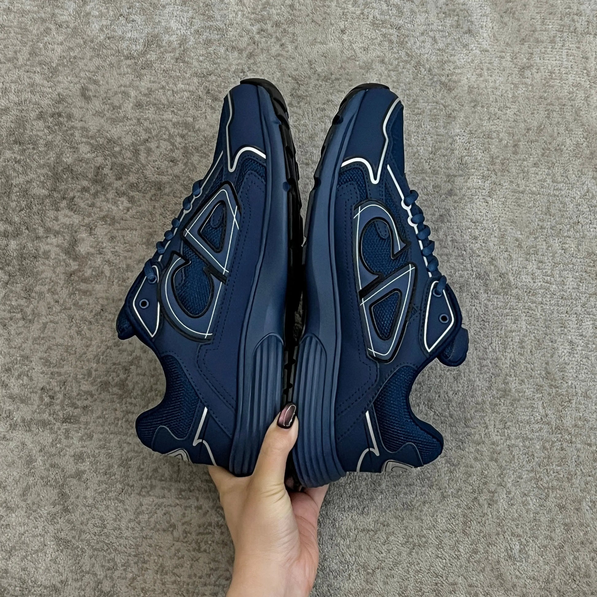Dior B30 Countdown Sneaker in Navy SECOND SOURCE