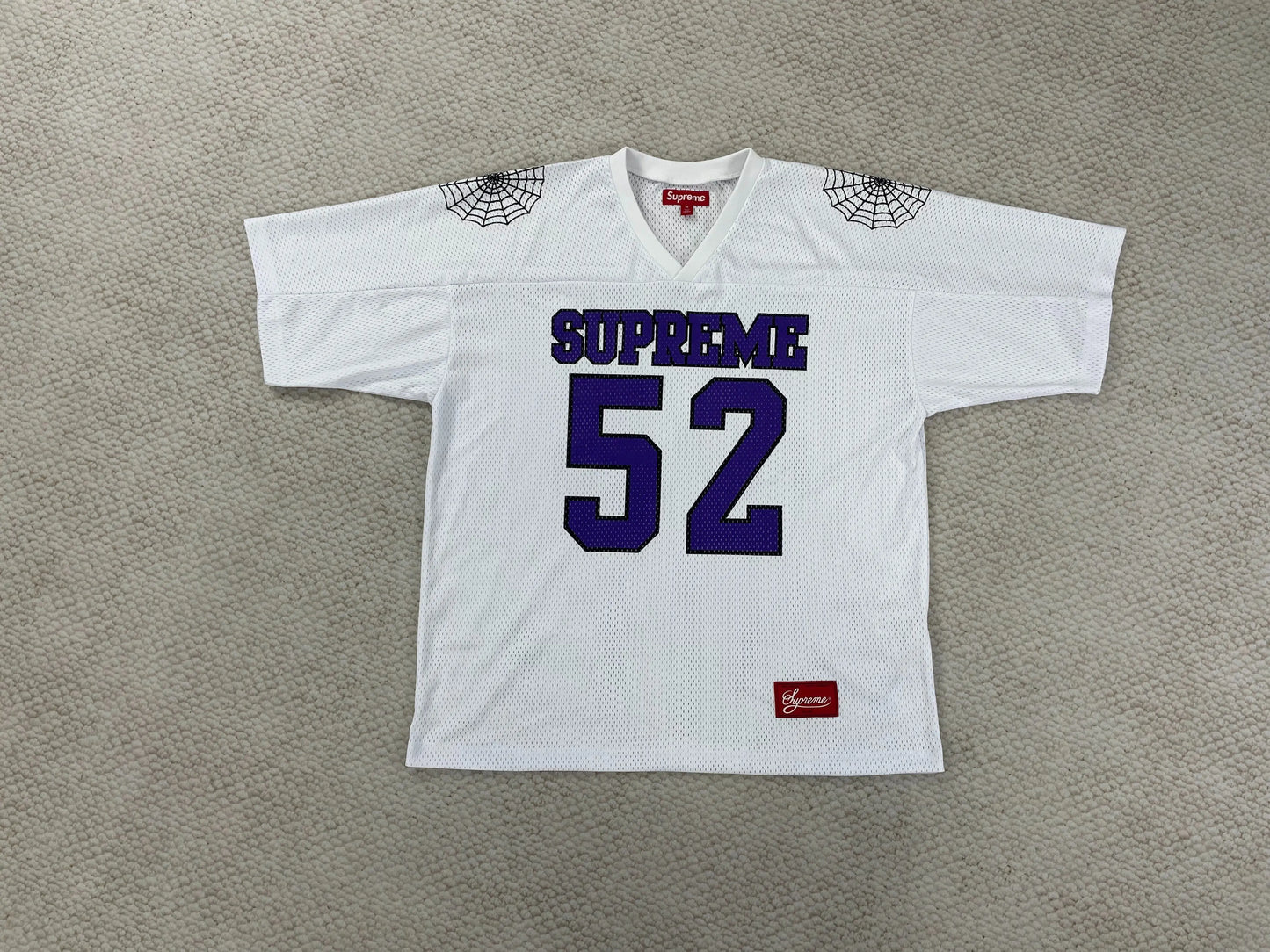 Supreme Spiderweb Black Football Jersey SECOND SOURCE