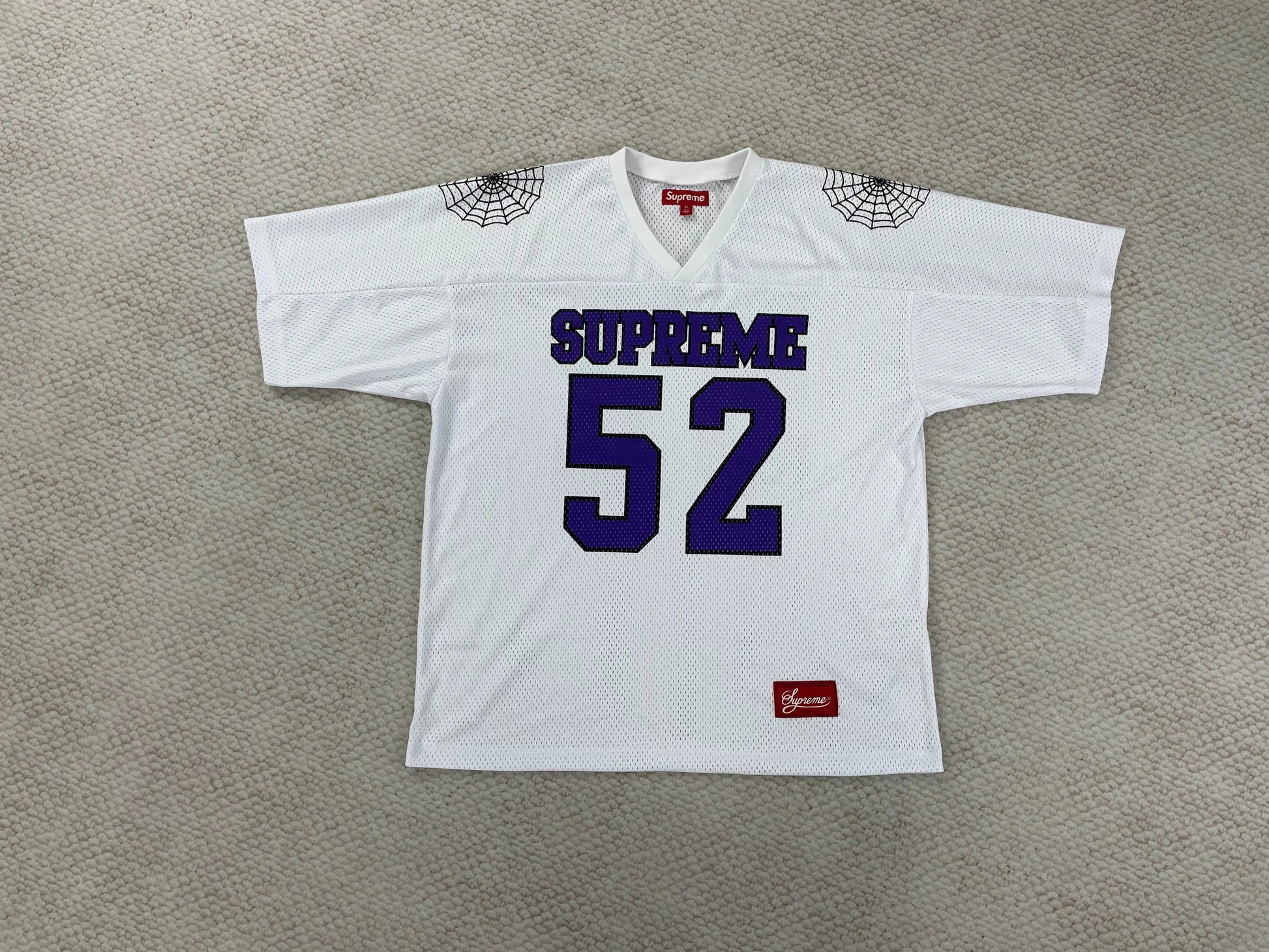 Supreme Spiderweb Black Football Jersey SECOND SOURCE