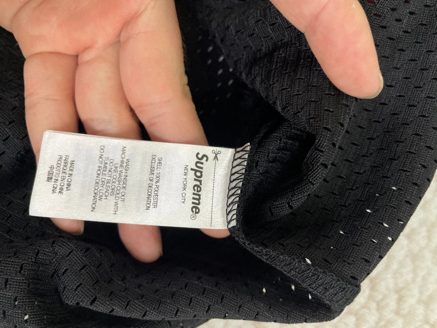 Supreme Spiderweb Black Football Jersey SECOND SOURCE