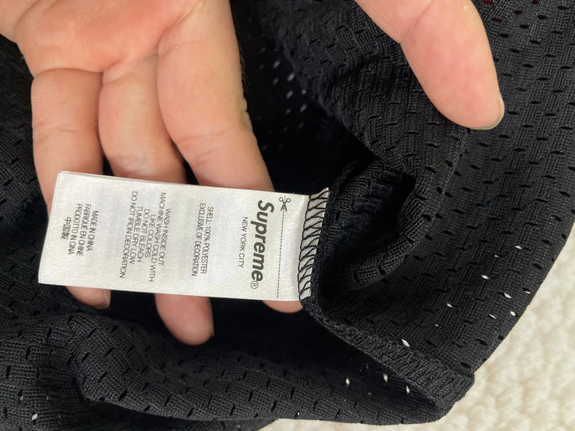 Supreme Spiderweb Black Football Jersey SECOND SOURCE