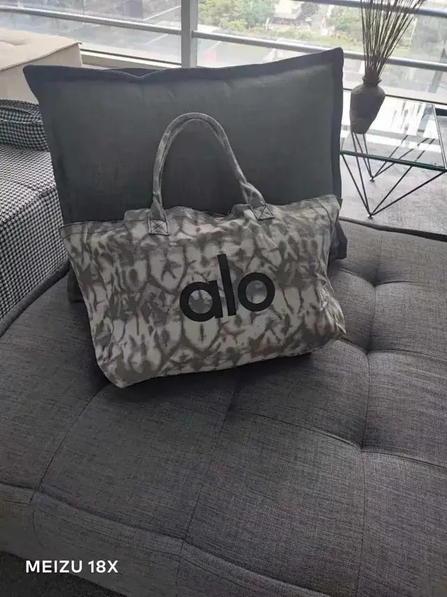 Alo Cotton Tote Bag Grey SECOND SOURCE