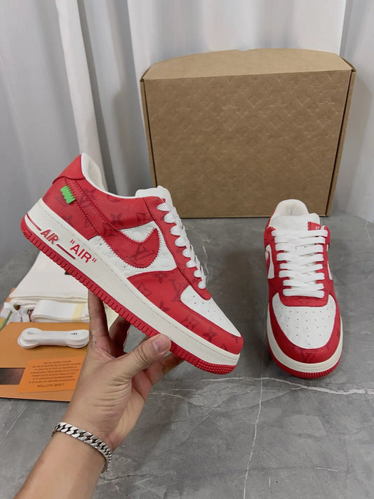 NIKE X LOUIS VUITTON Red Air Force 1 - SECOND SOURCE