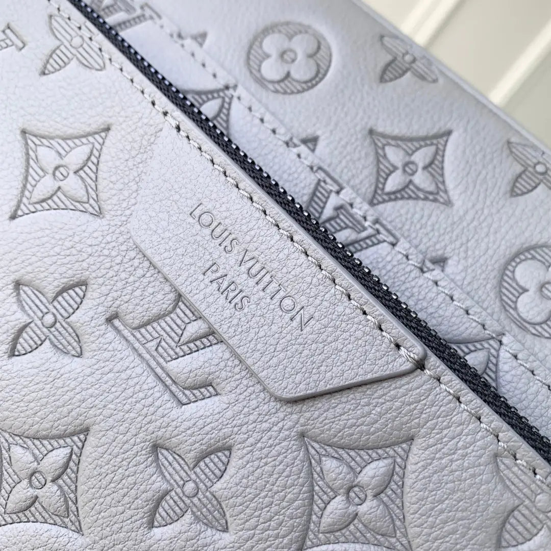 Trio Messenger Bag - Monogram Shadow Leather Grey Louis Vuitton