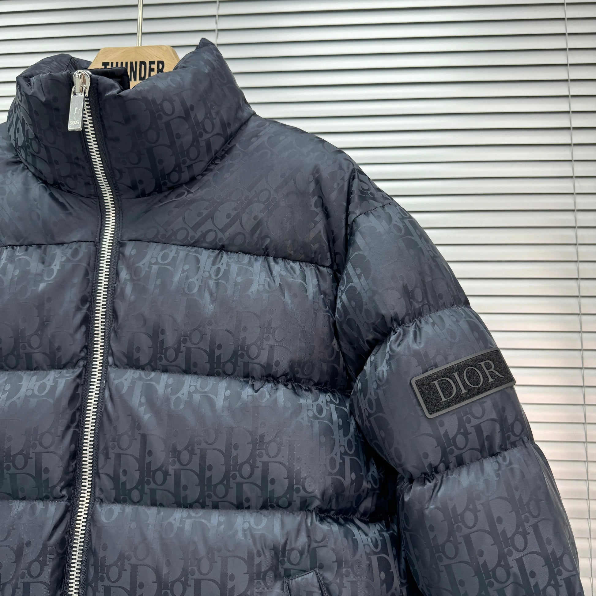 Dior Oblique Monogram Puffer In Navy SECOND SOURCE