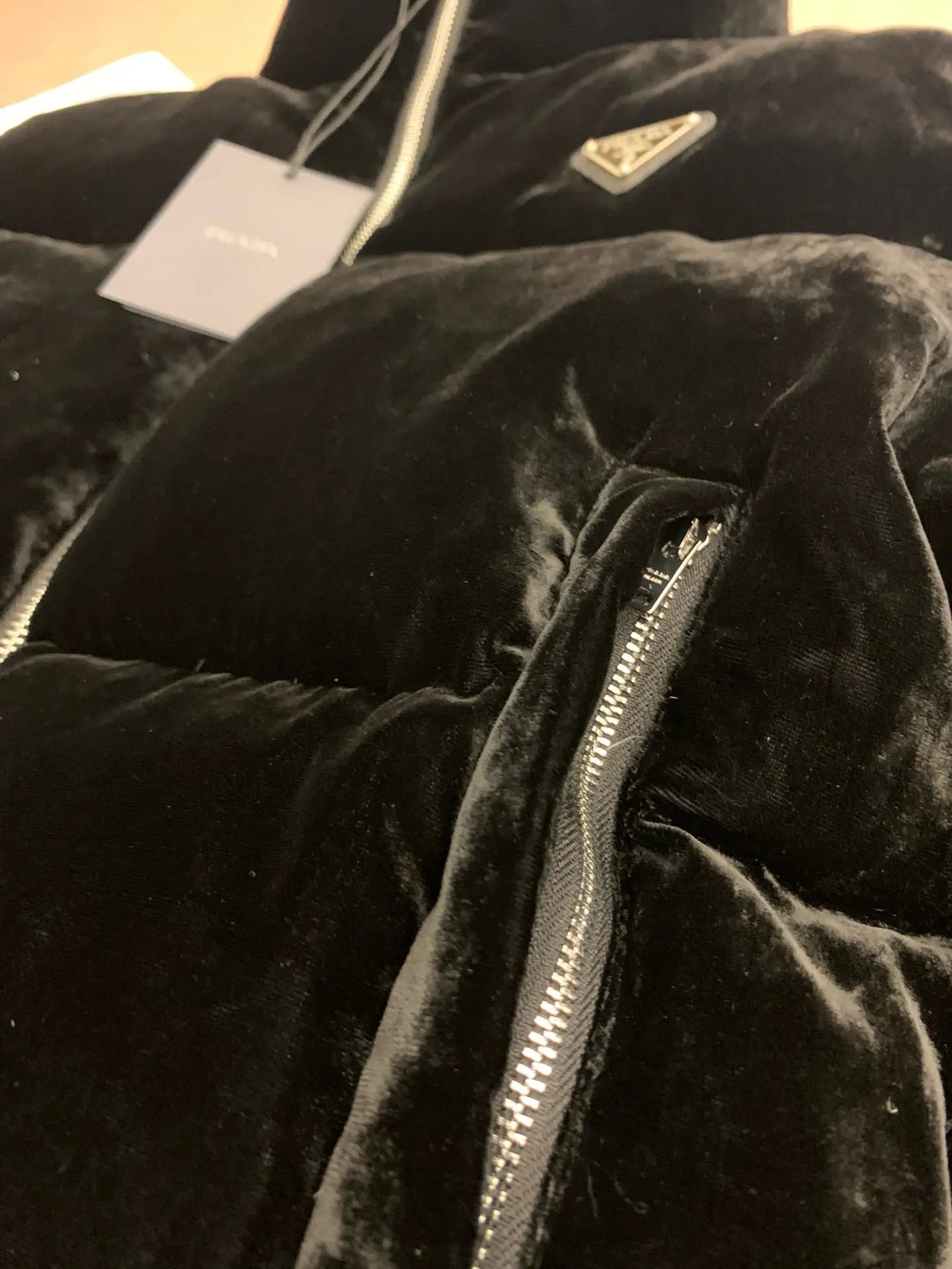 Prada Convertible Cropped Velvet-Down Jacket - SECOND SOURCE