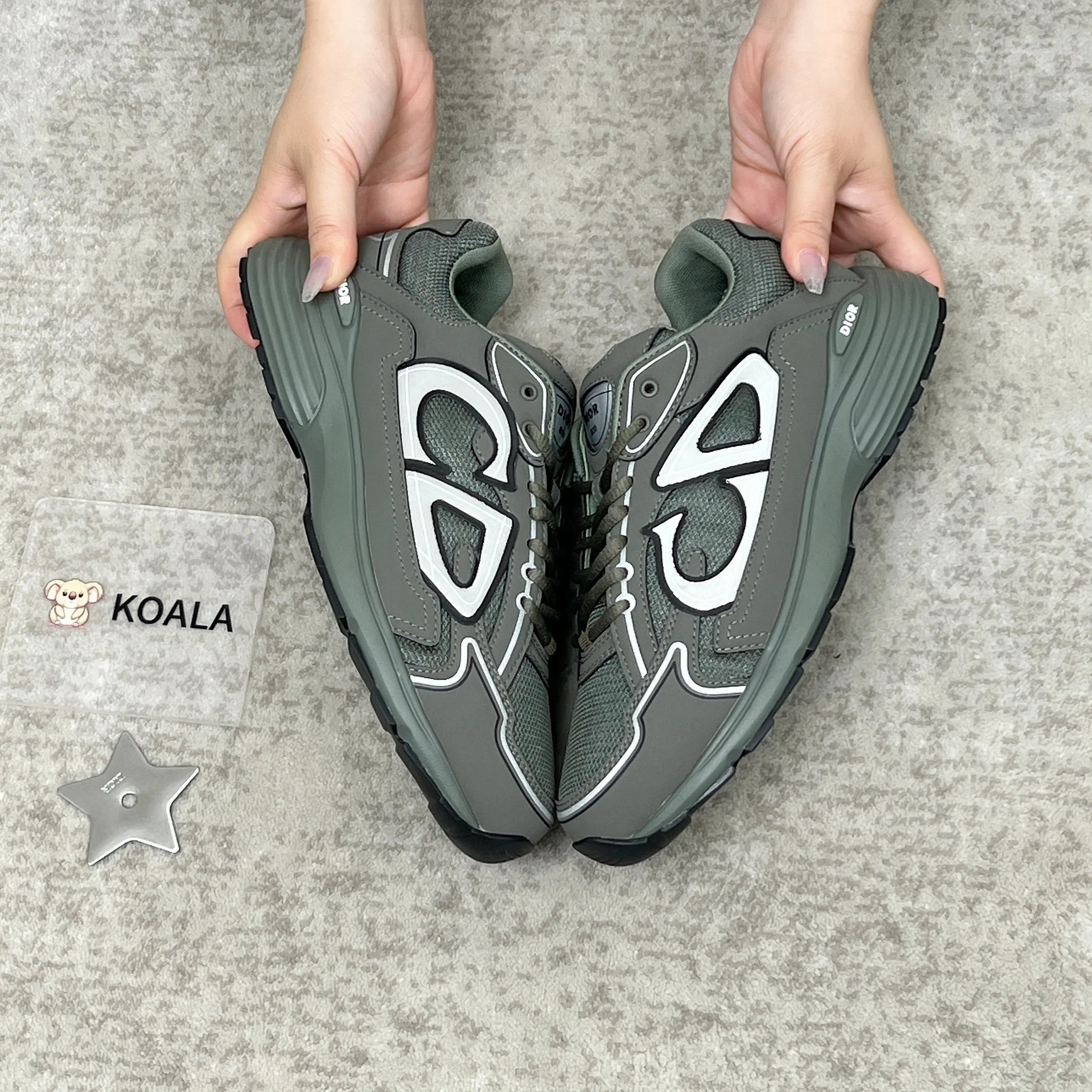 Dior B30 Countdown Sneaker in Olive SECOND SOURCE