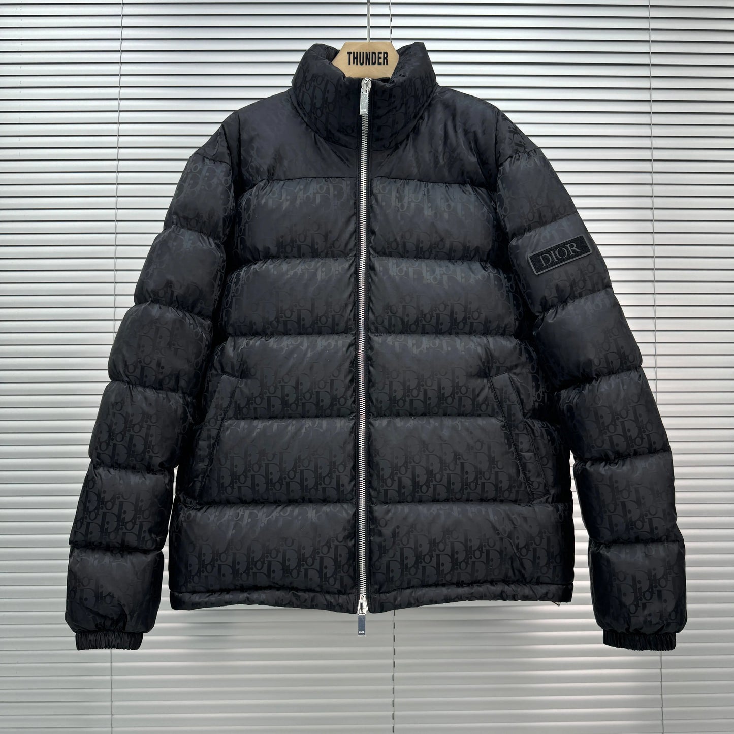 Dior Oblique Monogram Puffer In Black SECOND SOURCE