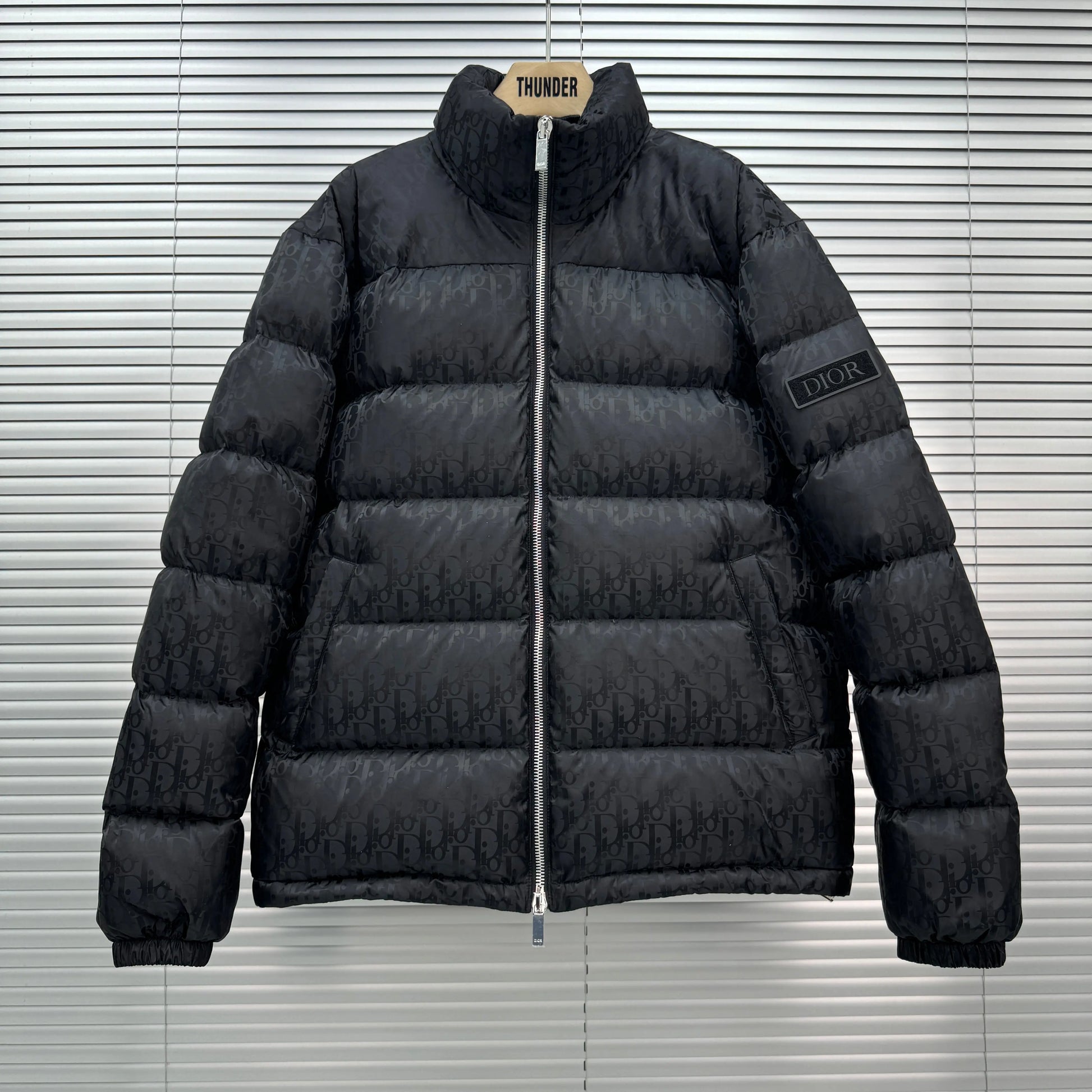 Dior Oblique Monogram Puffer In Black SECOND SOURCE