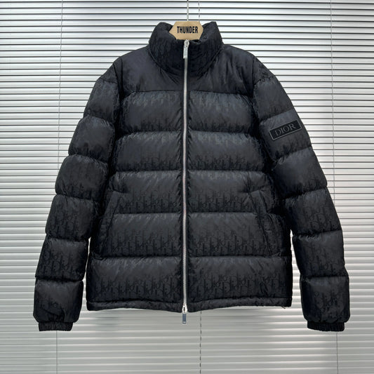 Dior Oblique Monogram Puffer In Black SECOND SOURCE