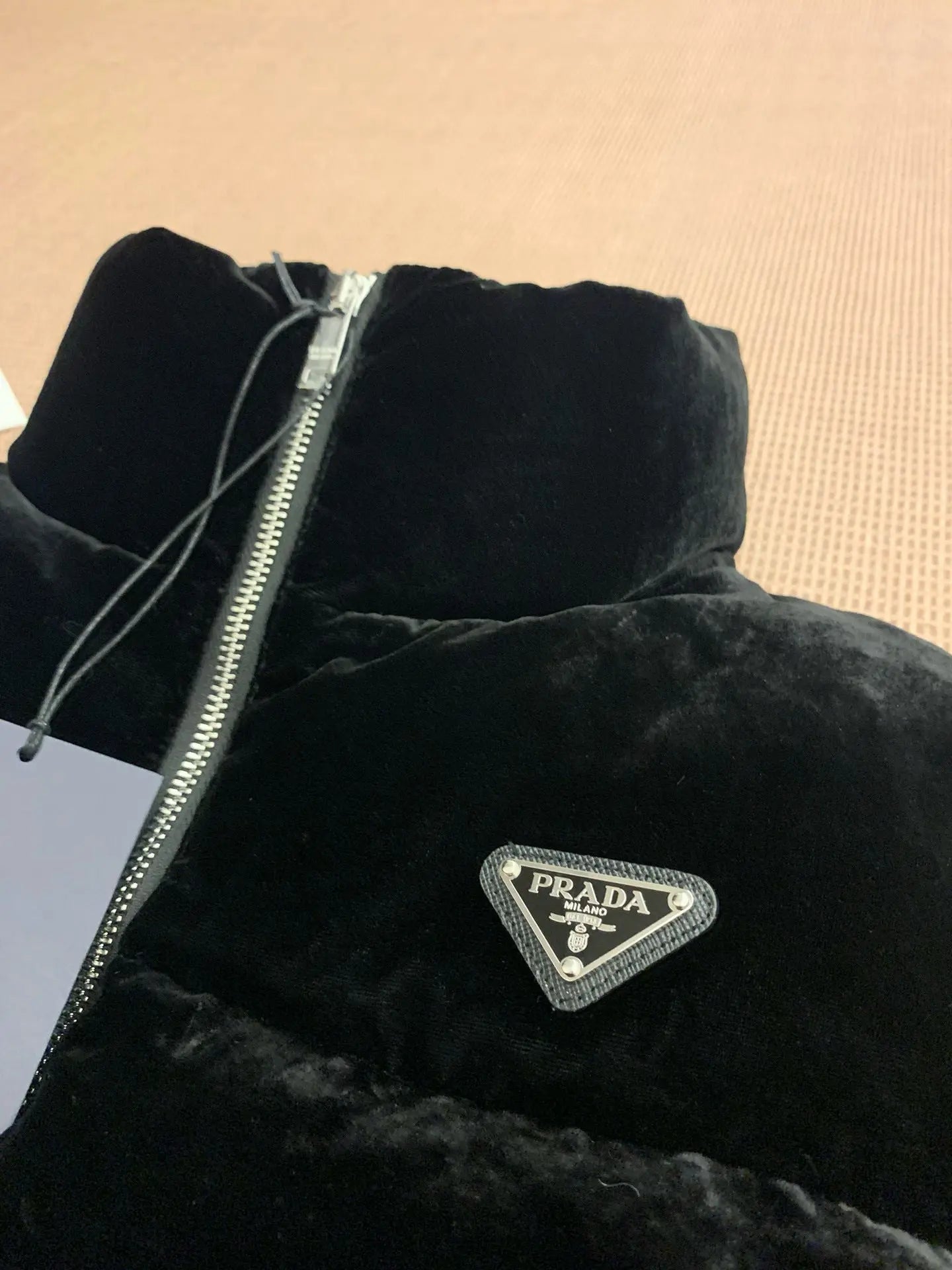 Prada Convertible Cropped Velvet-Down Jacket - SECOND SOURCE