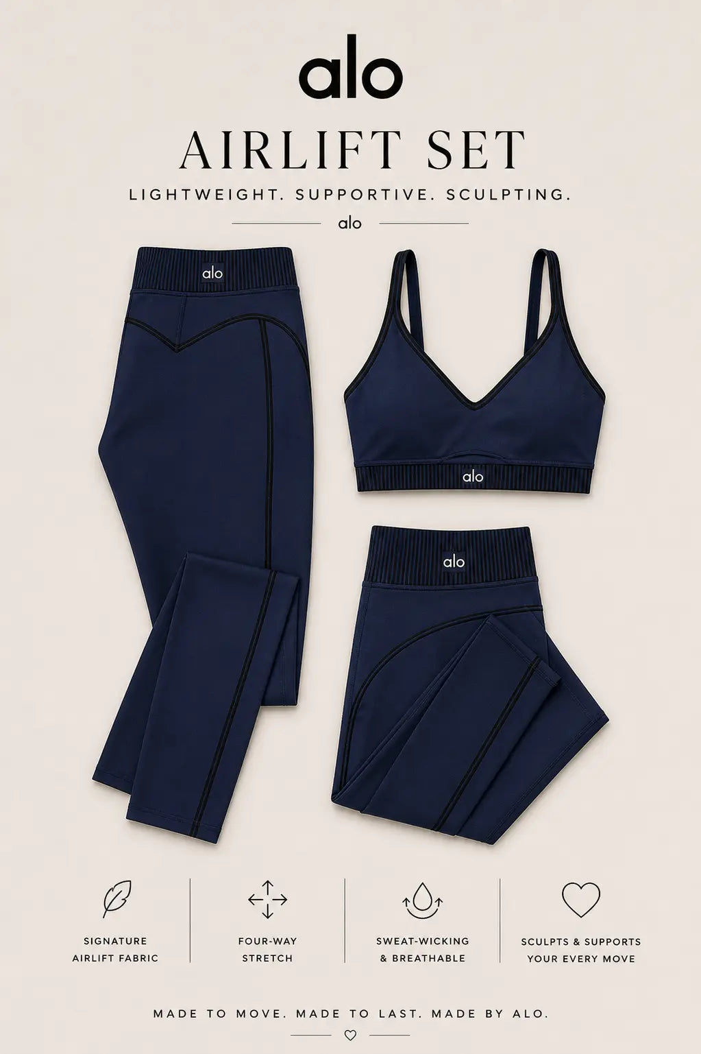 Alo Airlift Set – Navy SECOND SOURCE