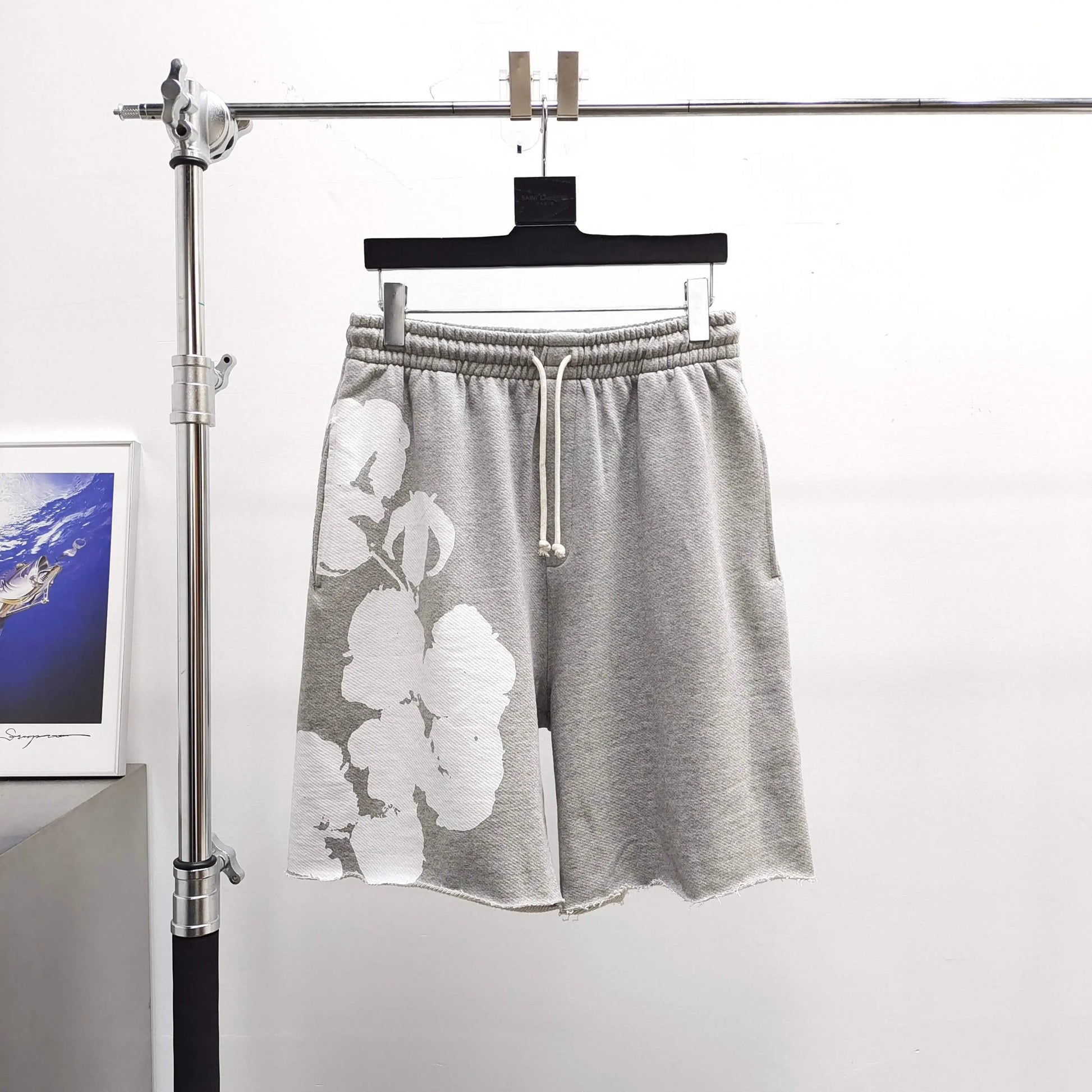 Denim Tears Wreath Shorts Grey SECOND SOURCE