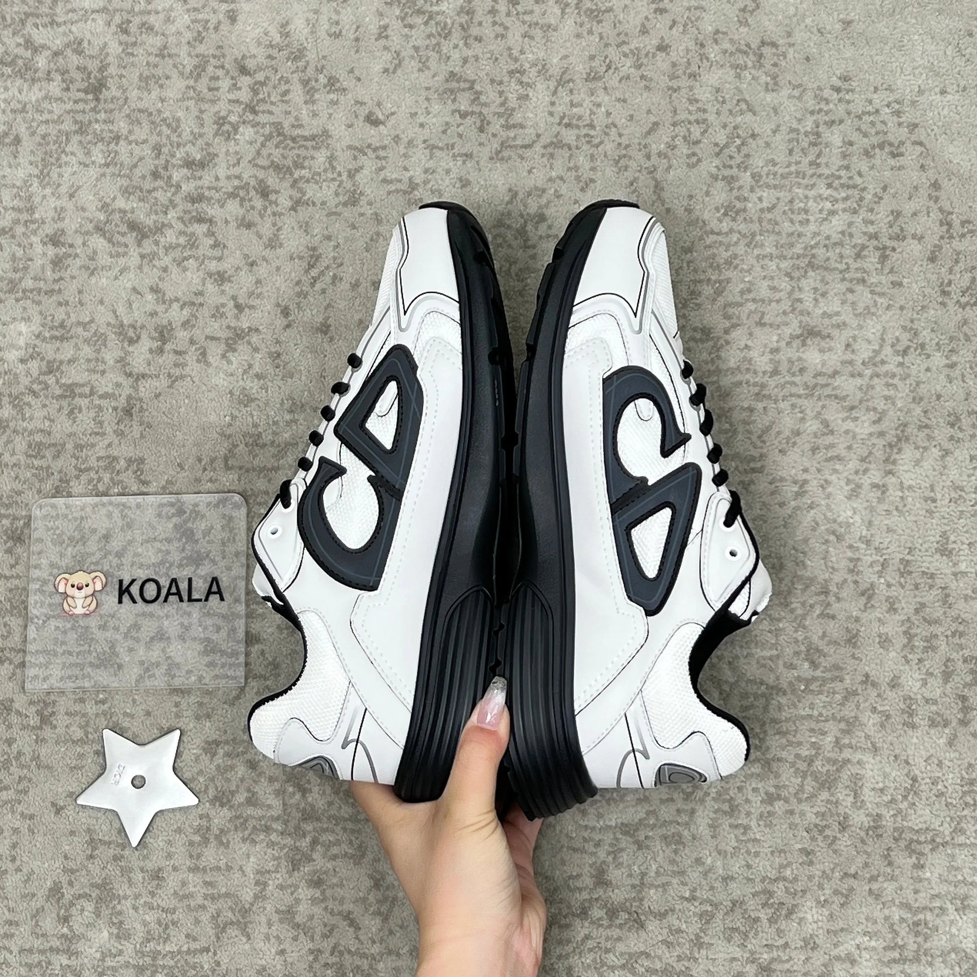 Dior B30 Countdown Sneaker in White/Black SECOND SOURCE