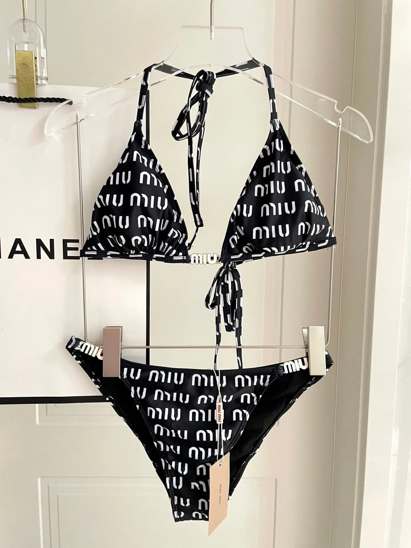 Miu Miu Swimwear Bikini in Black SECOND SOURCE