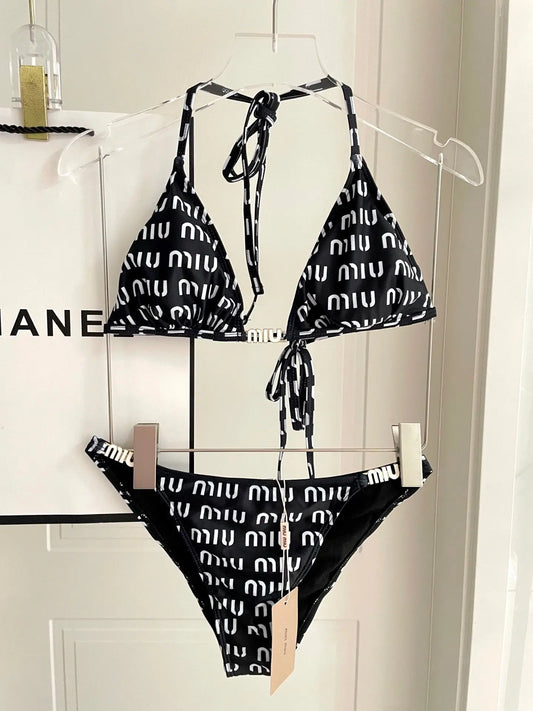 Miu Miu Swimwear Bikini in Black SECOND SOURCE