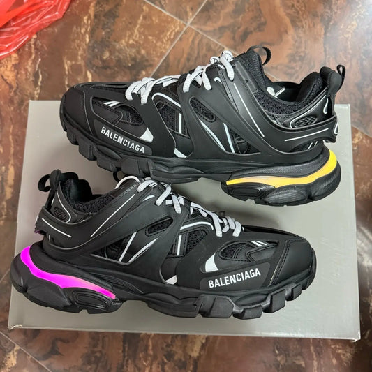 Blenciaga Tracks LED Black (White Laces) - SECOND SOURCE
