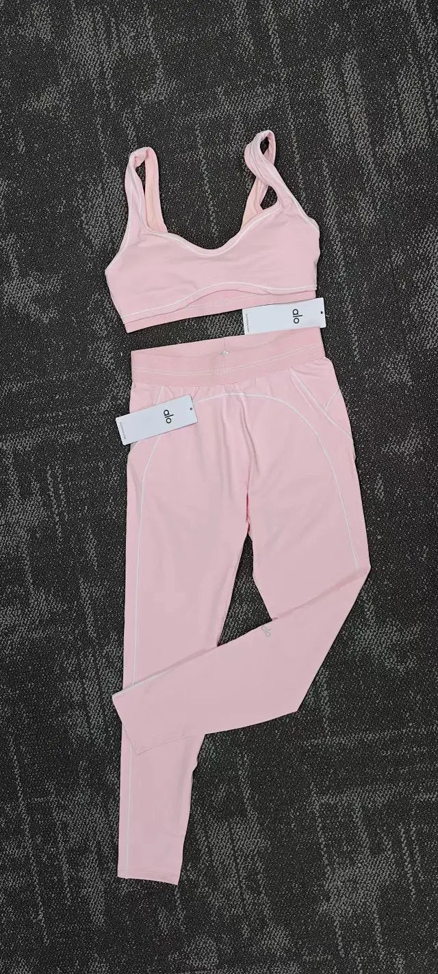Alo Airbrush Heart Throb Bra And Leggings All Colourways SECOND SOURCE